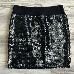 Black Sequin skirt with stretch waistline